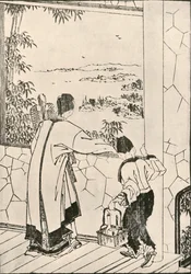 People looking out of a window
