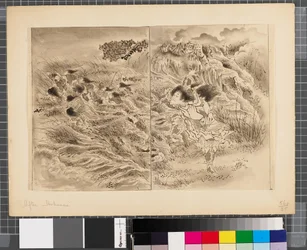 Scenes from the war between Japan and Korea, end of 18th-first half of 19th century