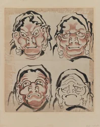 Sketch of Four Faces