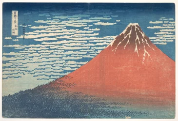 South Wind, Clear Sky, also known as Red Fuji, from the series Thirty-six Views of Mount Fuji