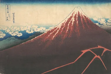 Storm Below Mount Fuji, from the Series Thirty-six Views of Mount