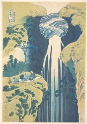 The Amida Falls in the Far Reaches of the Kisokaido Road, from the Series A Tour of Waterfalls in Various Provinces