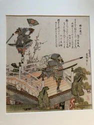 The Gojō Bridge Scene with Benkei and Yoshitsune on a Festival Float