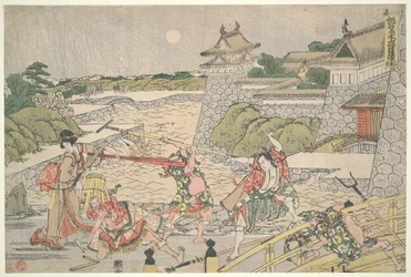 The Loyal League of Forty-seven Ronin (Chushingura), Act III: Kampei Attacked by Bannai and His Men