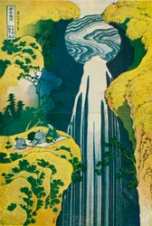 The waterfall of Amida behind the Kiso Road, c. 1832