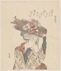 Woman with Bundle of Twigs and Kite