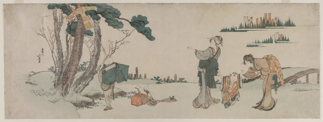 Women Distracting a Child whose Kite is caught in a Tree
