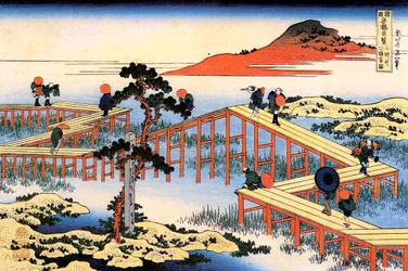 Yatsuhashi in Mikawa Province, c1835