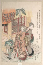 Young Women Visiting a Shinto Shrine