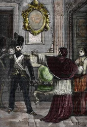 General Radet Kidnaps Pope Pius VII Locked Up in the Quirinal Palace