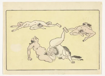 Copulating man and woman - The large tail (series title)