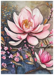 Pink Magnolia Bloom