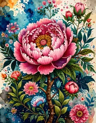 Vibrant Pink Peony