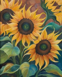 Warm Summer Sunflowers