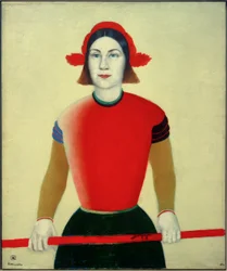 Girl with Red Staff