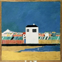 Landscape with a White House