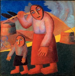 Peasant with buckets