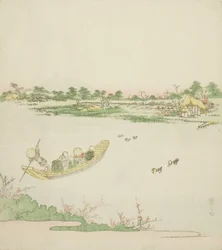 A Ferryboat Crossing the Sumida River