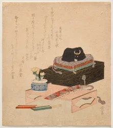 Still Life with a Ceramic Stroking Ox