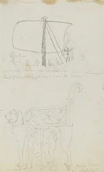 Boat of Ancient Egyptians from the Tombs/King