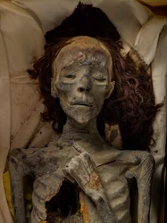 Mummy of Tiye, Amenhotep III’s wife and Tut’s grandmother. 18th Dynasty; New Kingdom, 2005