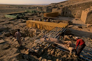 Urkesh, Hurrian Empire, Syria, 2400 BC, Giorgio Buccellati, covering excavations mudbrick walls, 2004