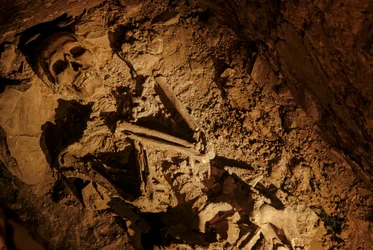 Valley of the Kings; Skeleton of an adult male found in chamber 2 of KV 5; Near Luxor; Egypt