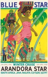 Poster advertising the cruise ship 