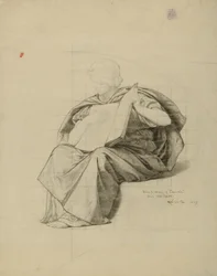 Iowa State Capitol Rotunda (Education, study for panel)