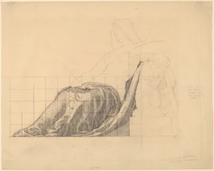Drapery Study for Reclining Female Study for "Painting"