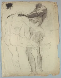 Figure Study for "Jacob Wrestling with the Angel"