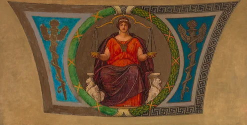 Sketch for Mosaic, Wisconsin State Capital, "Justice"