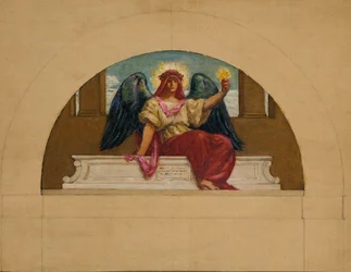 Sketch for the Mural at Oberlin College, The Spirit of Self-Sacrificing Love, ca. 1914
