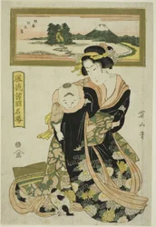 Enoshima in Sagami Province (Soshu Enoshima), from the series "Elegant Famous Places in the Various Provinces (Furyu shokoku meisho)"