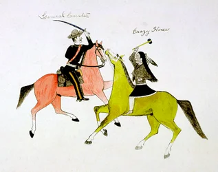 Conflict between General George Custer and Crazy Horse, Sioux Dakota Indian