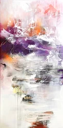 Dynamic Purple Orange Abstract