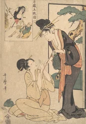 A Woman Snatching a Bag of Sweetmeats from Her Mother