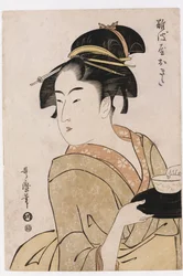 A Bust Portrait of the Waitress Okita of the Naniwaya Teahouse