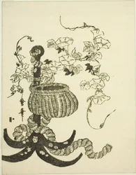 An Arrangement of Morning Glories (Asagao)