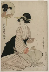 An Attractive Woman Who Looks Like the Actor Iwai Hanshiro V, 1806