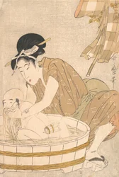 Bathtime Gyozui, ca. 1801