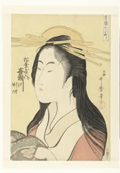 Bust Portrait of Courtesan Kisegawa from the Matsubaya House (series title)