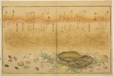 Chidori-gai, itaya-gai, awabi, utsuse-gai, asari-gai, and monoara-gai, from the illustrated book 