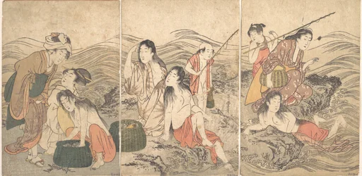 Girl Fishers and Bathers