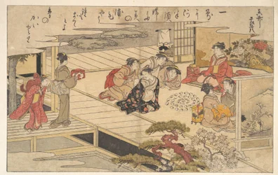 Girls Playing a Game with Shells