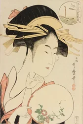 Kisegawa of the Matsubaya, from the Series Comparing the Charms of Five Beauties, c. 1795