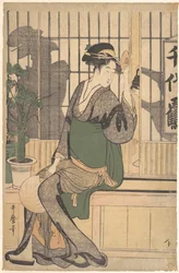 The Chiyozuru Teahouse, Shadows on the Shoji, 1790s