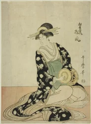 The Courtesan Matsukaze of the Matsubaya, from an untitled series of courtesans of the Matsubaya as five musicians