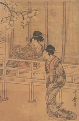 The Lady of Rokujo Being Visited by the Princess Aoi