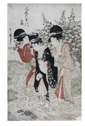 Three Bijin in River, Edo Period, c.1790-1804